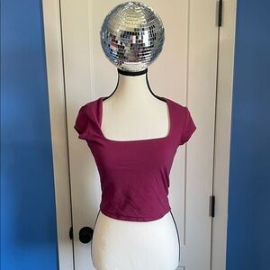 Garage Magenta Crop Top